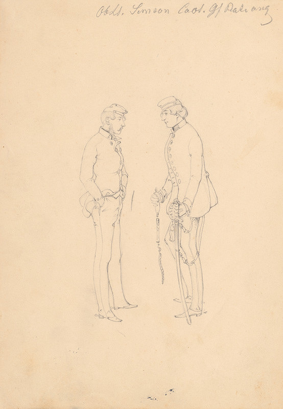 Friedrich Carl von Scheidlin – Study of Two Soldiers 