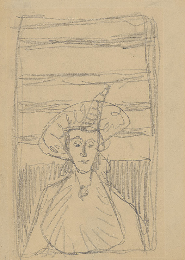 Eugen Nevan – Staršia žena v klobúku 