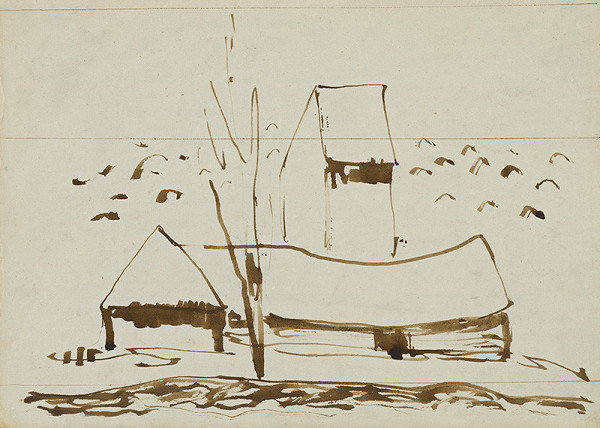 Miloš Alexander Bazovský – Study of the Field behind the Barns 