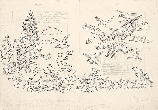 Jan Hála – Štúdia k ilustráciám II. 