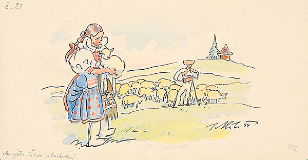 Jan Hála – Mariška Švitrová s baránkom 