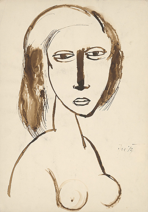 Ernest Špitz – Dievča s obnaženým poprsím 