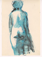 Ernest Špitz – Stojaci ženský akt zozadu  