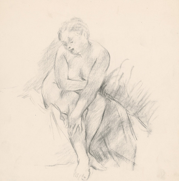 Ernest Špitz – Sediaci ženský akt 