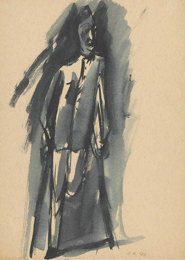 Eugen Nevan – Štúdia ku grafickému listu Nadčlovek I. 