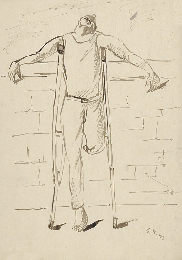 Eugen Nevan – Štúdia ku grafickému listu Nadčlovek VIII. 