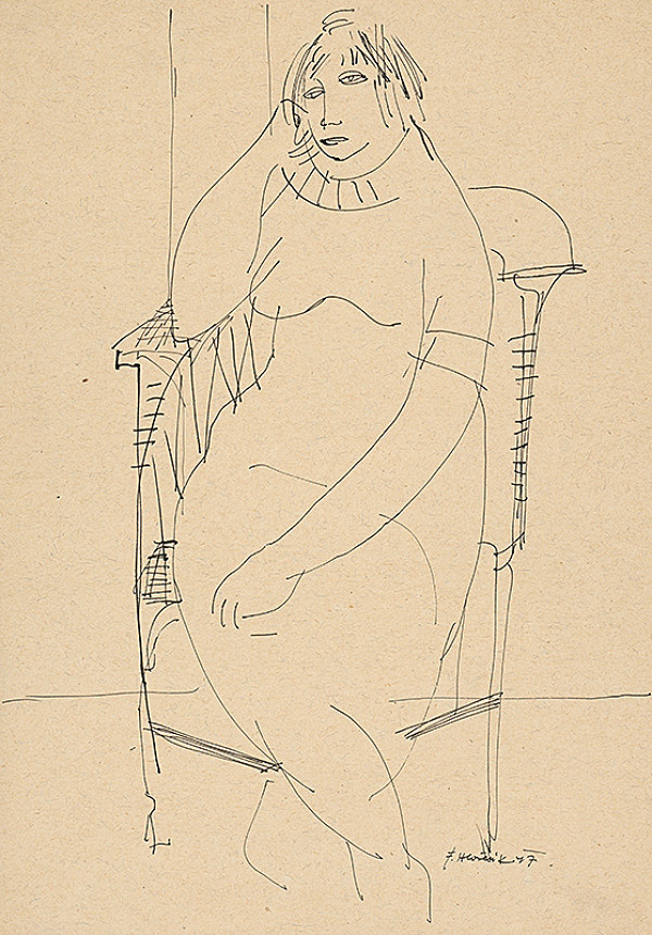 Ferdinand Hložník – Sediaca žena 