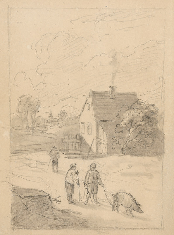 Jan Novopacký – Village Scene 