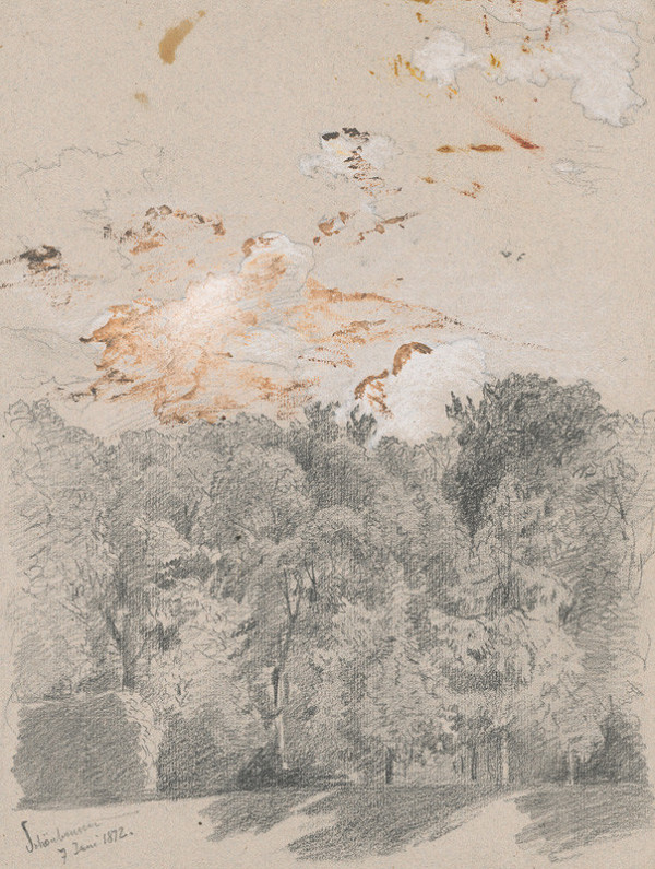 Jan Novopacký – Stromy - motív zo schönbrunnského parku 