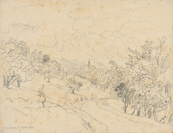 Jan Novopacký – Krajina s kostolíkom 