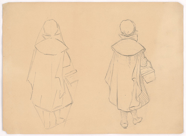 Jan Novopacký – Štúdie dievčatka v plášti 