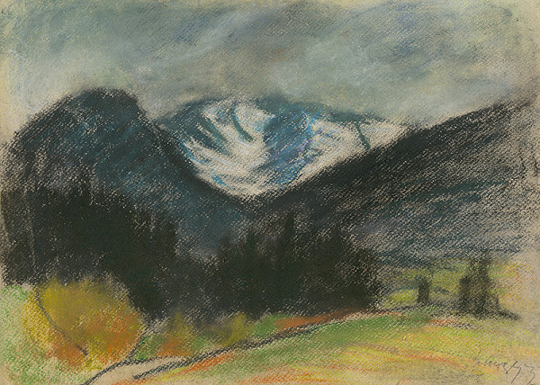 Zolo Palugyay – Mountain Landscape with Snowy Peaks 