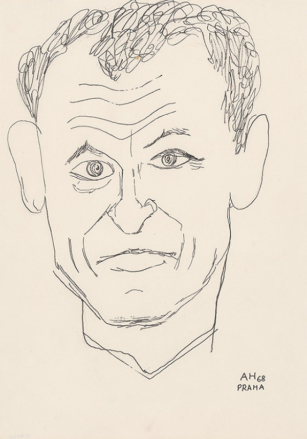 Adolf Hoffmeister – Karikatúrny portrét Petra Karvaša I. 