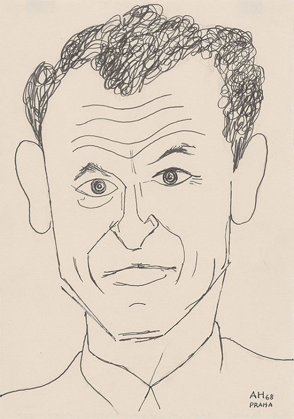 Adolf Hoffmeister – Karikatúrny portrét P.Karvaša II. 