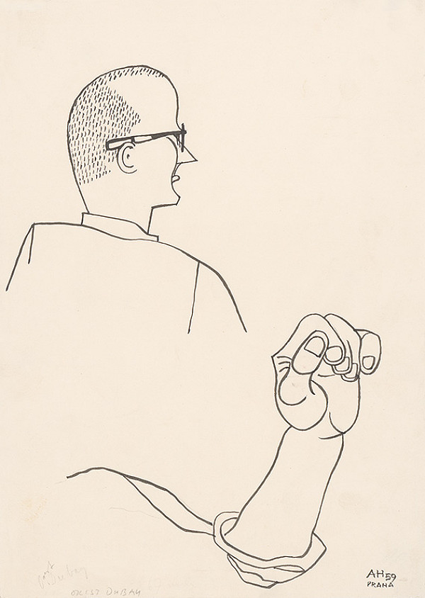 Adolf Hoffmeister – Karikatúrny portrét O. Dubaya 