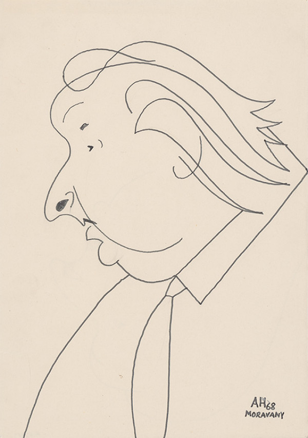 Adolf Hoffmeister – Karikatúrna kresba A.Bednára IV. 