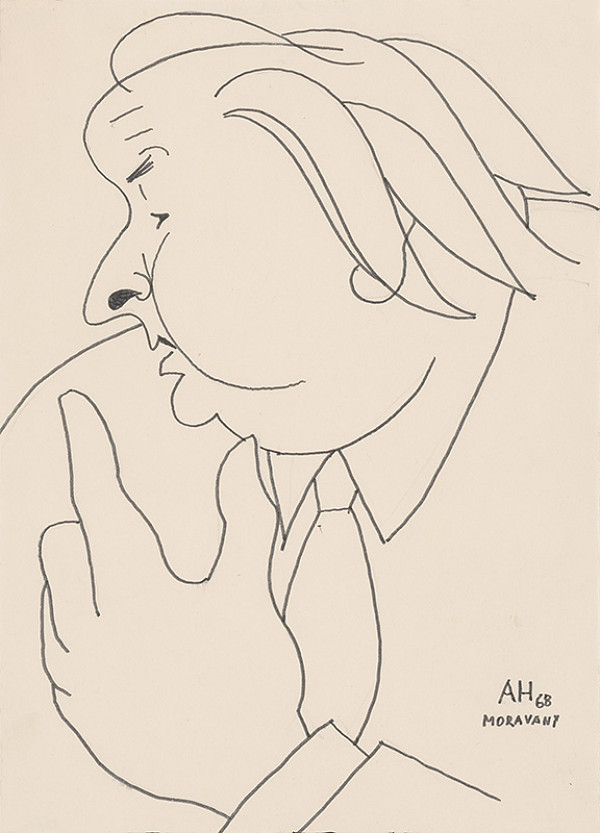 Adolf Hoffmeister – Karikatúrna kresba A.Bednára V. 