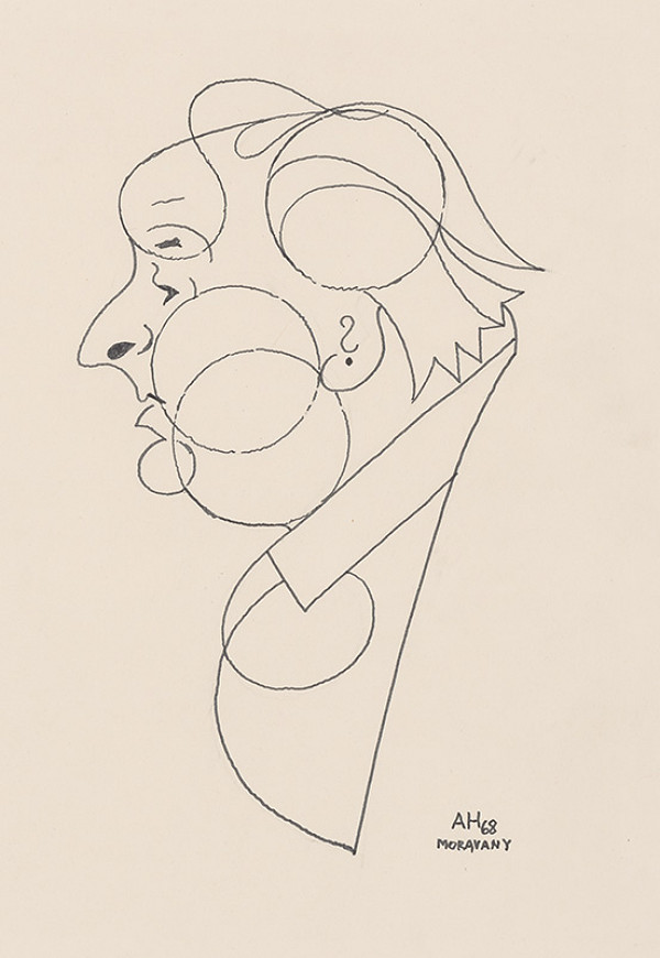 Adolf Hoffmeister – Karikatúrny portrét A.Bednára VII. 