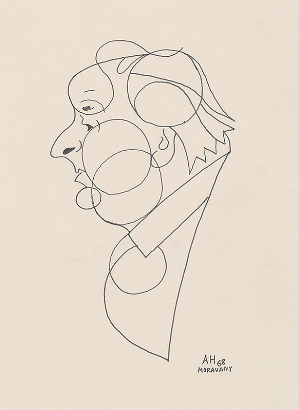 Adolf Hoffmeister – Caricature Drawing of A. Bednár VIII.  