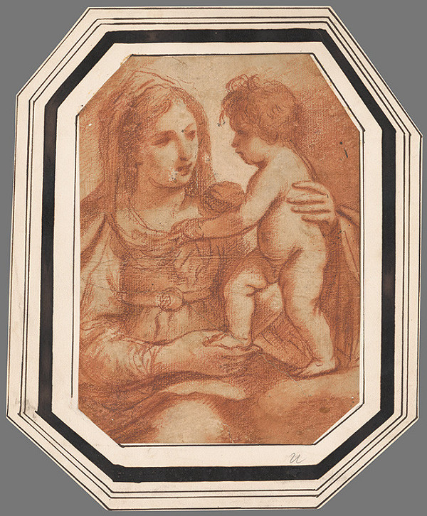 Stredoeurópsky maliar z 18. storočia – Madona s dieťaťom - sediaca 