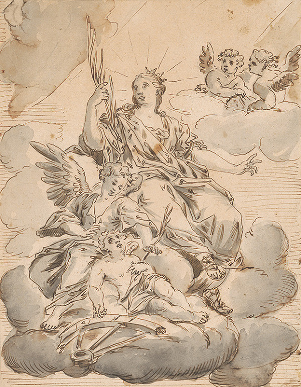Paul Troger – Madona s anjelmi na oblakoch 