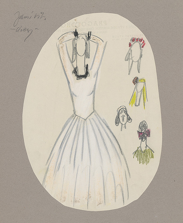 Eugen Nevan – Návrh na ženský kostým I. 