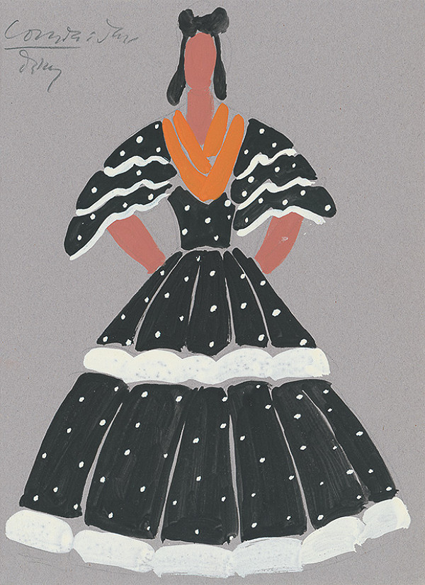 Eugen Nevan – Návrh na ženský kostým VII. 