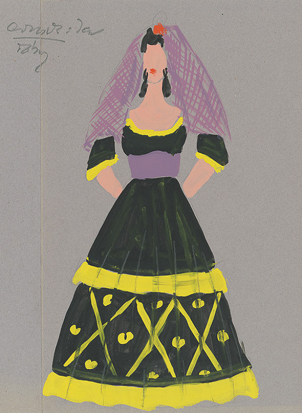 Eugen Nevan – Návrh na ženský kostým IX. 
