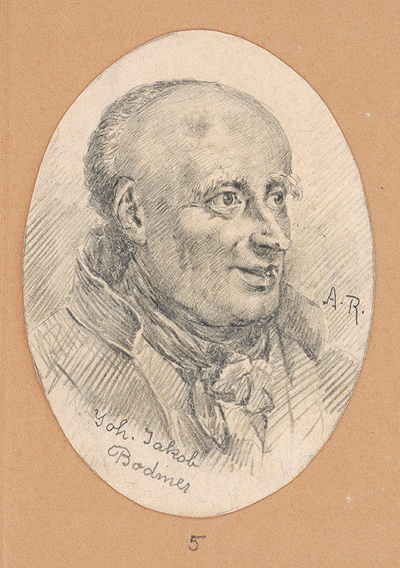 Alojz Rigele – Portrétna štúdia Joh. Jakoba Bodmera  