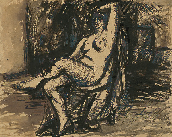 Ján Mudroch – Seated Nude 