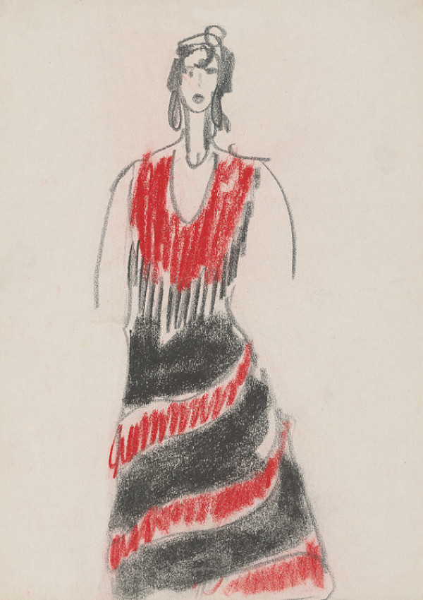 Eugen Nevan – Návrh na ženský kostým XXII. 