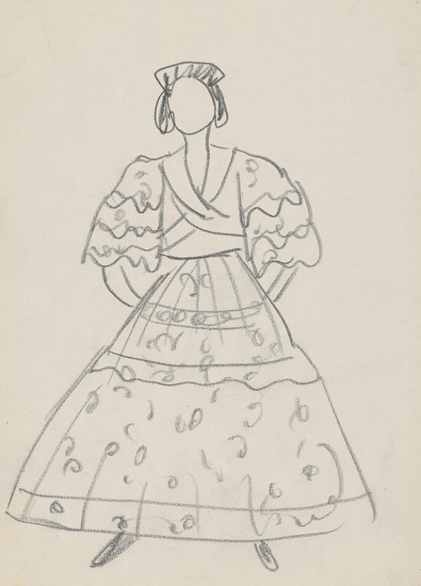Eugen Nevan – Návrh na ženský kostým XXV. 
