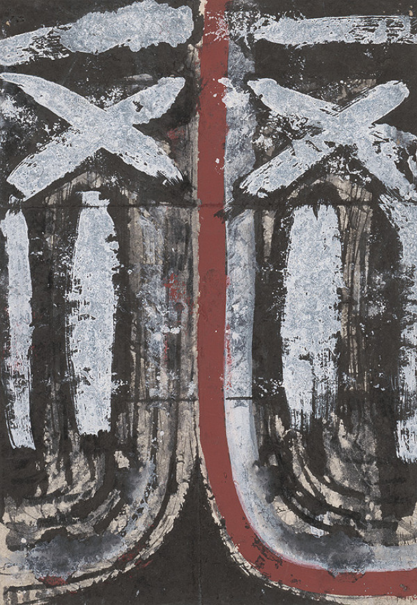 Ľudovít Hološka – IV. Sheet of Drawing for Poems of Ľ. Feldek 'A Chalk Circle' 