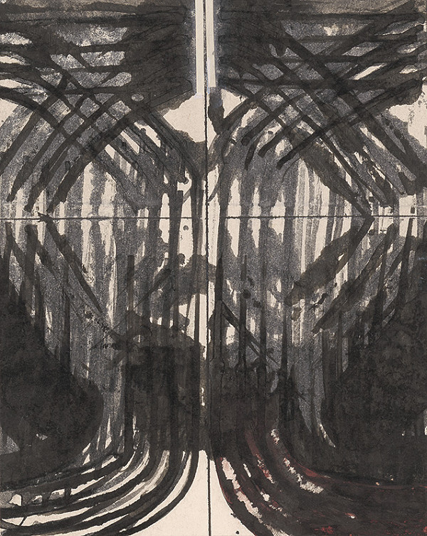 Ľudovít Hološka – V. Drawing for Poems of Ľ. Feldek 'A Chalk Circle' 