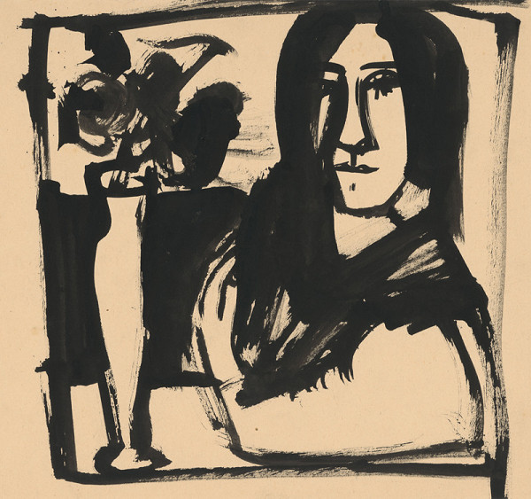 Vincent Hložník – Žena s kyticou 