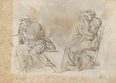 Francesco di Giorgio Martini – Štúdia dvoch sediacich postáv 