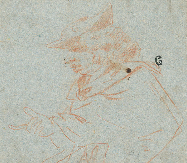 Nizozemský maliar zo 17. storočia – Štúdia muža v klobúku 