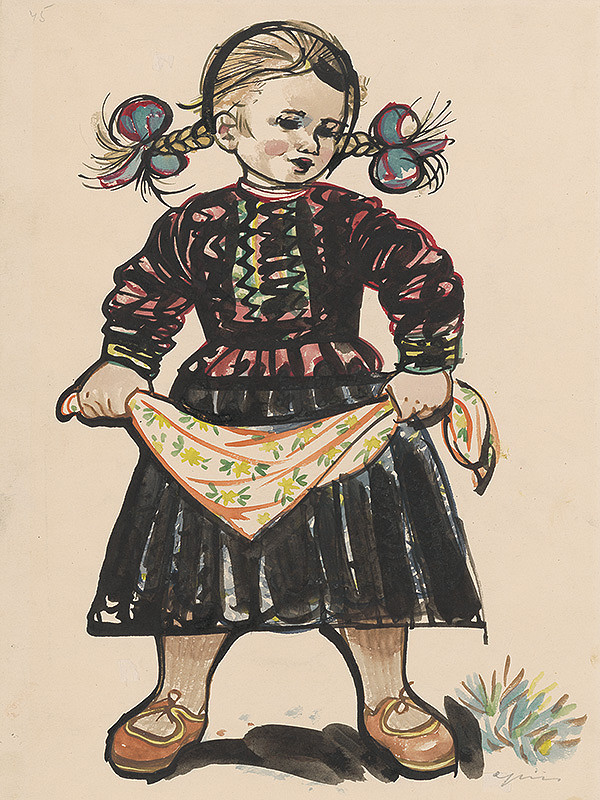 Štefan Cpin – Dievčatko so stuhou vo vlasoch 