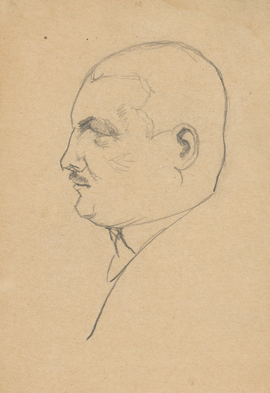 Ivan Žabota – Head of a Man in Profile 3. 