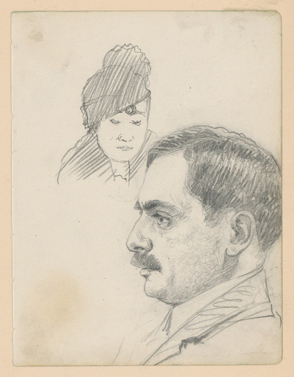 Ivan Žabota – Štúdia ženskej a mužskej hlavy 