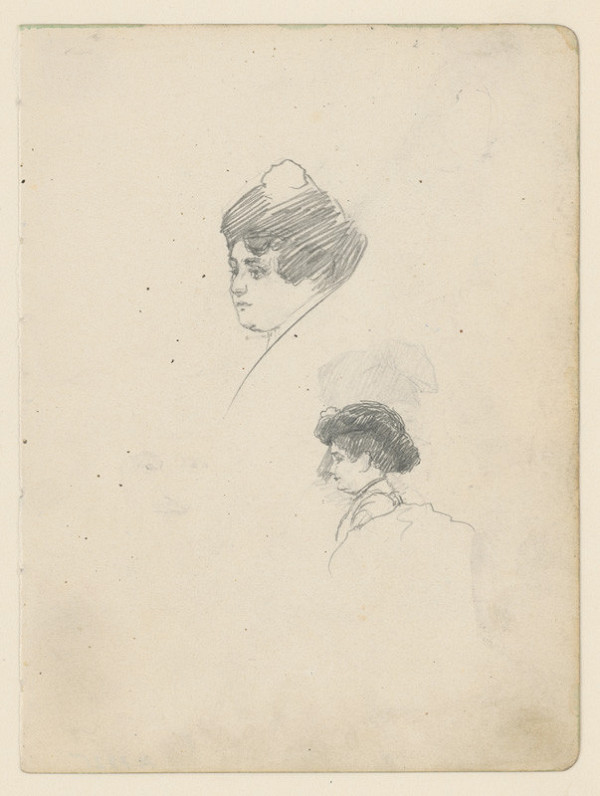 Ivan Žabota – Štúdia ženských hláv v klobúku 1. 