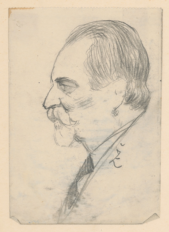 Ivan Žabota – Head of a Man with a Beard and Moustache 