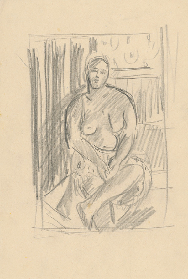 Eugen Nevan – Sediaci akt s preloženou nohou 