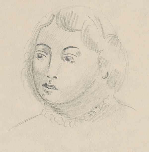 Eugen Nevan – Head of a Woman with a Necklace  