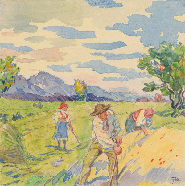 Gustáv Mallý – 4.- Kosenie obilia 