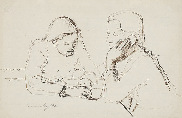 Ladislav Čemický – Dievčatá pri stole 