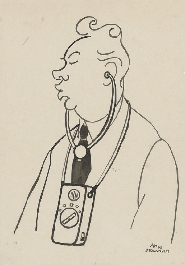 Adolf Hoffmeister – Karikatúrna kresba - Vojtech Mihálik 