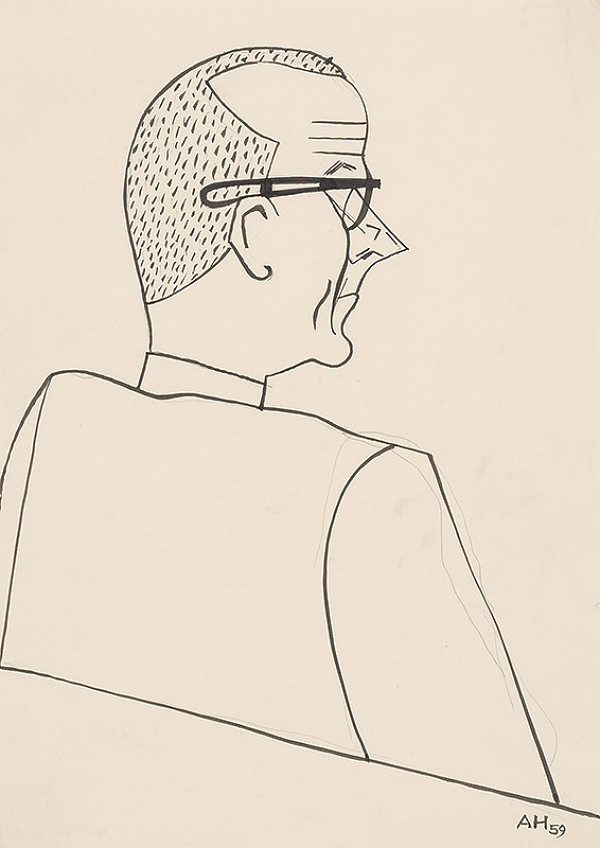 Adolf Hoffmeister – Karikatúrna kresba Orest Dubay 