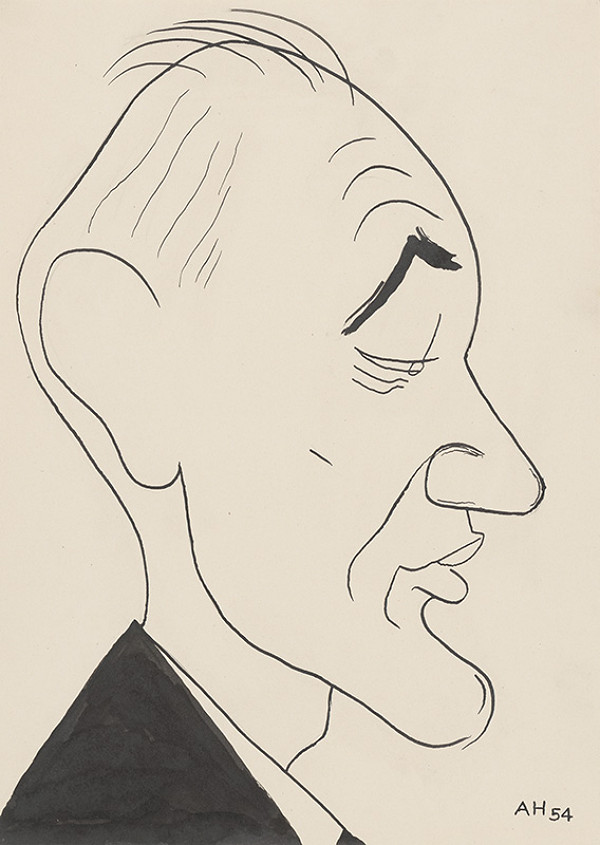 Adolf Hoffmeister – Rybák I. - karikatúrna kresba 