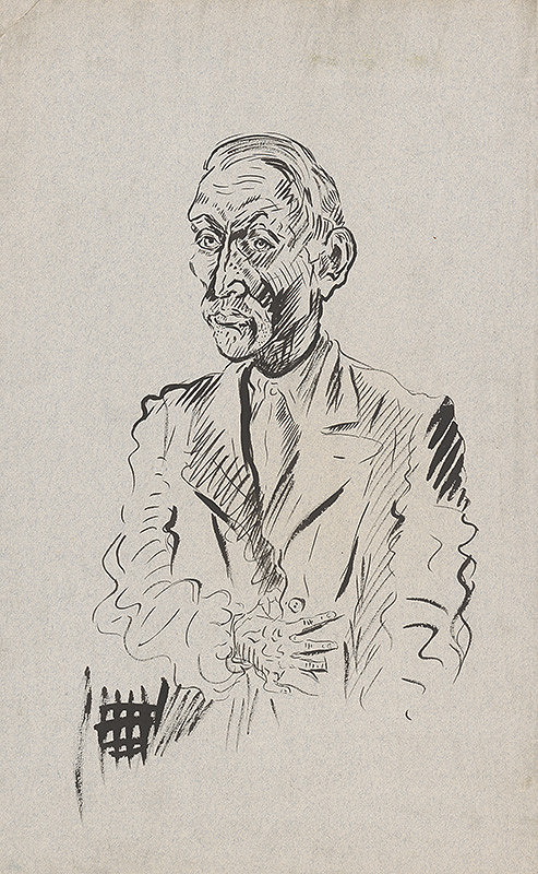 Arnold Peter Weisz-Kubínčan – Autoportrét s rukou 